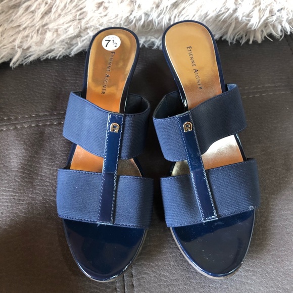 blue mule sandals